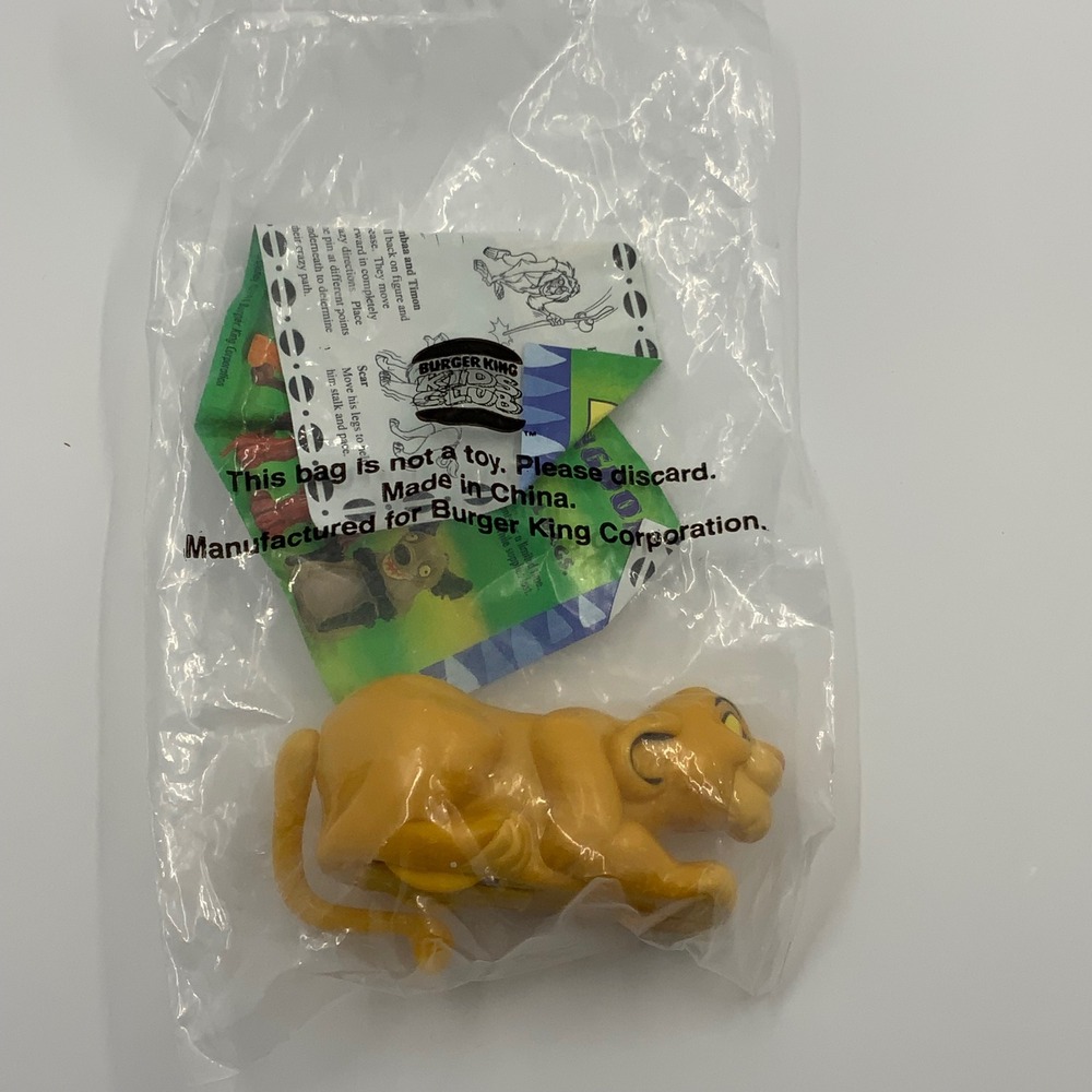 Vintage 1994 Burger King Disney The Lion King Young Simba Wind Up Toy NIP